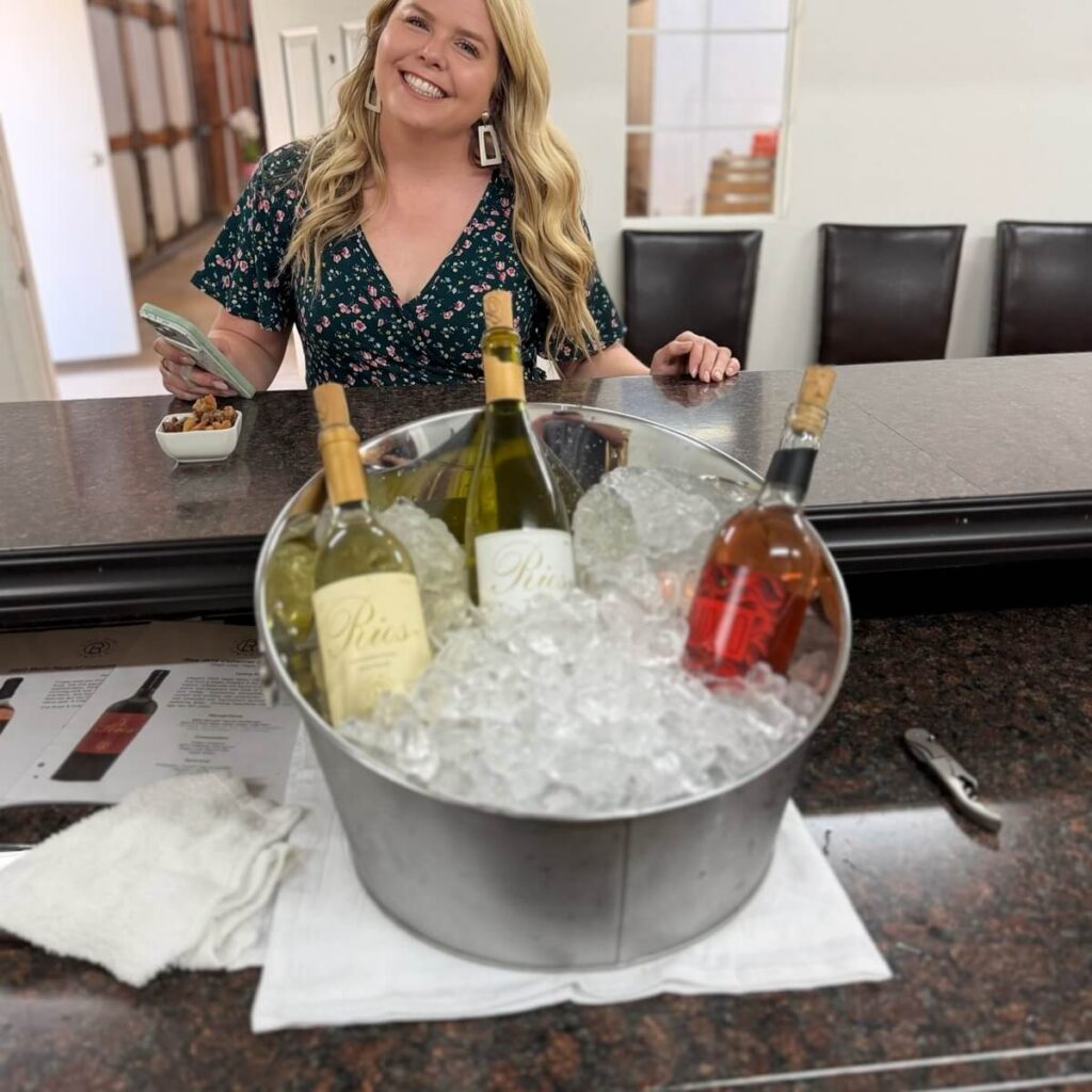 rios wine bottles in ice bucket