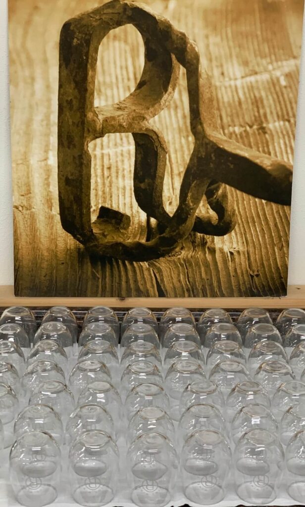 wine cups on table